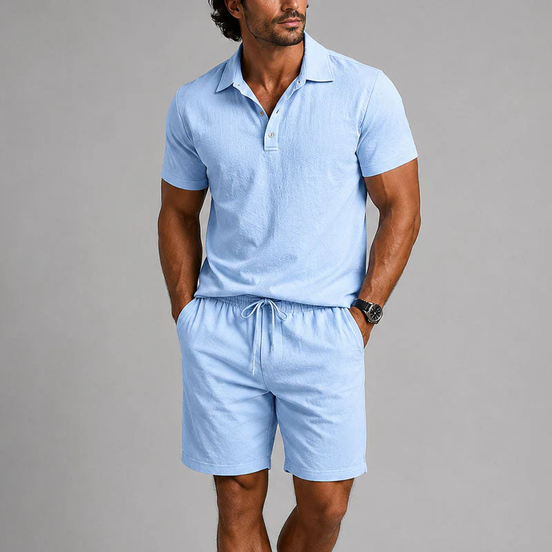 Wade - Men's Relaxed Polo Lounge Set - Image 2
